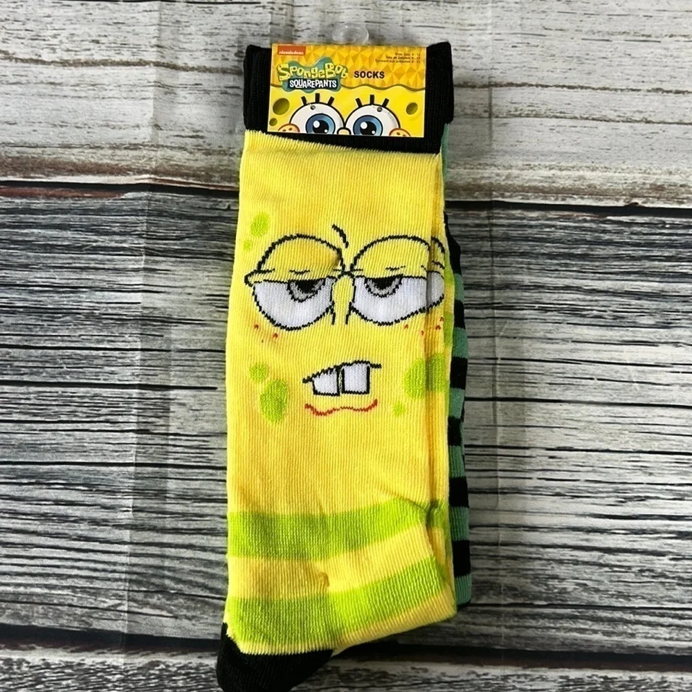 Nickelodeon Sponge Bob Square Pants Socks 2-Pair pack Shoe Size 6-12
